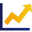 arrow mark showing rise in a growth chart