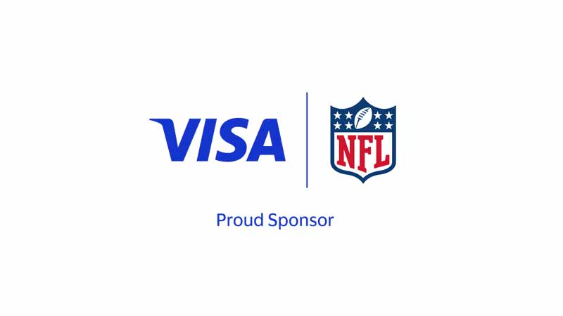 Visa and NFL proud sponsor logo lockup