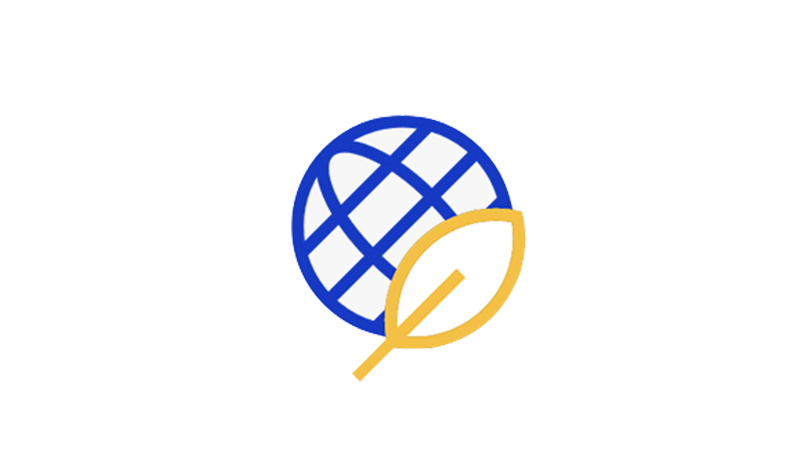 world and leaf icon