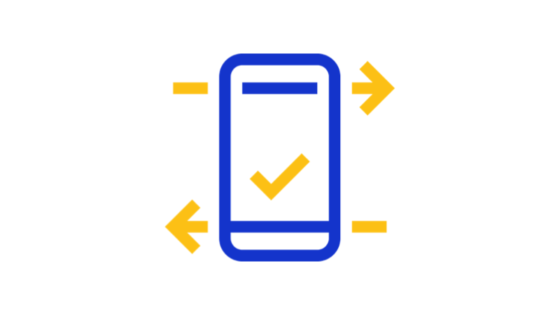 phone and arrows icon